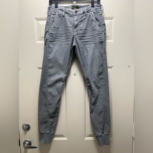 True Religion Woman’s Corduroy Runner Jogger Jeans Gray Pants Sz 28